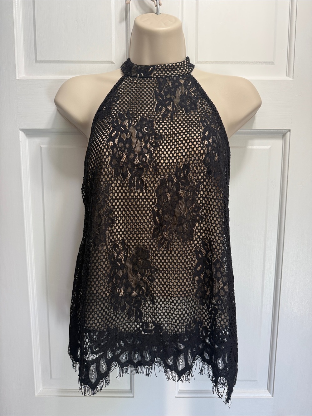 Material Girl lace halter top